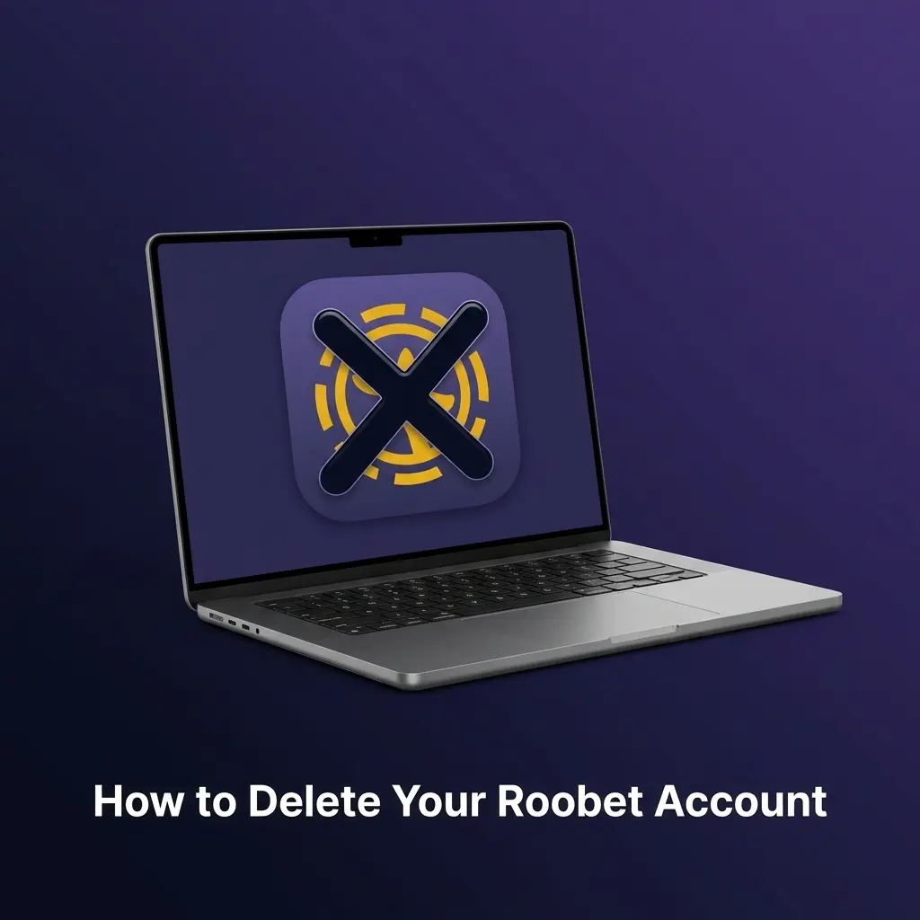 Person submitting a Roobet account deletion request via live chat support on a desktop screen