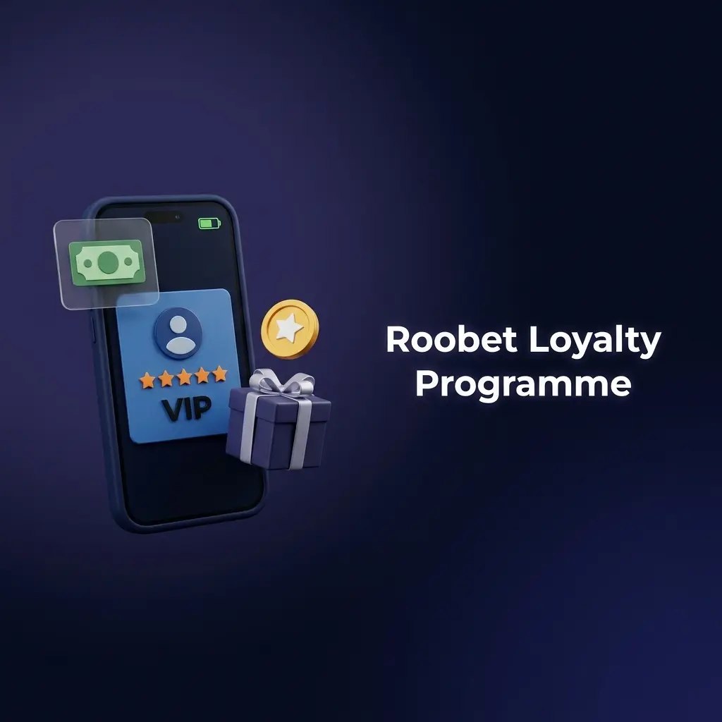 Roobet VIP loyalty programme tiers showing Bronze to Diamond levels with wager thresholds and rewards including cashback and bonuses